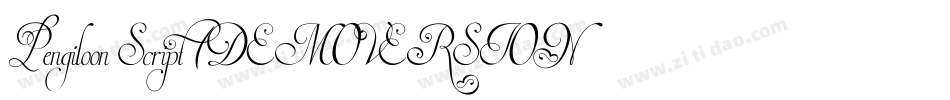 Pengiloon Script (DEMO VERSION)字体转换